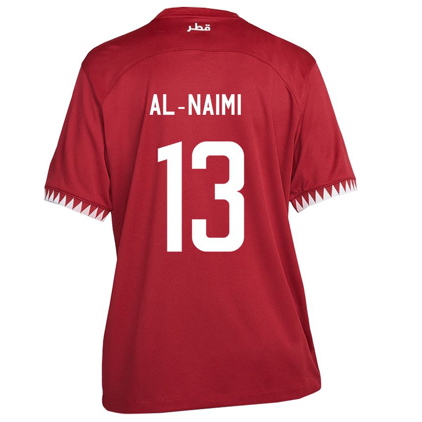 Damen Katarische Zahra Al Naimi #13 Kastanienbraun Heimtrikot Trikot 22-24 T-shirt Belgien