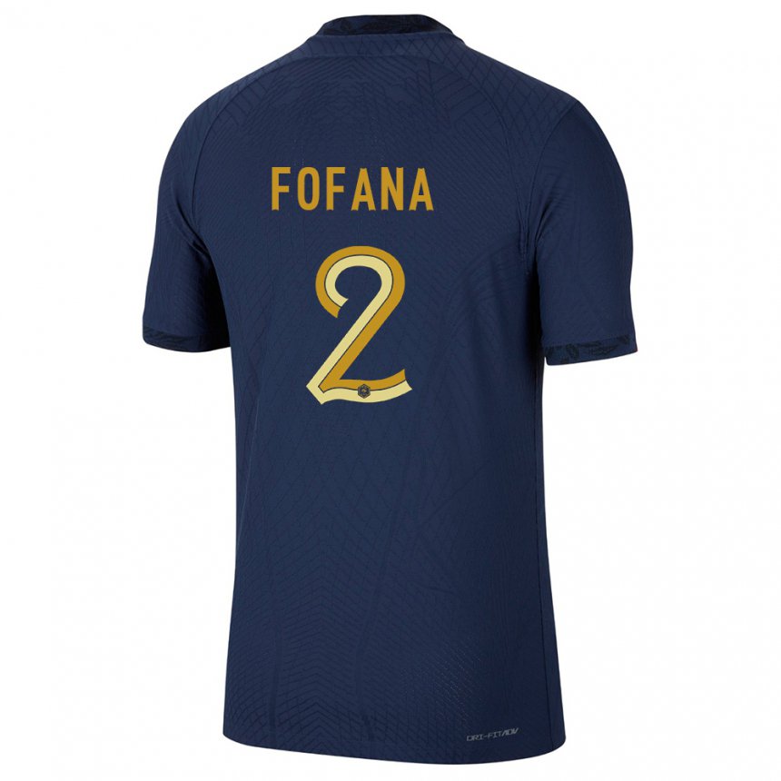 Femme Maillot France Wesley Fofana #2 Bleu Marine Tenues Domicile 22-24 T-shirt Belgique