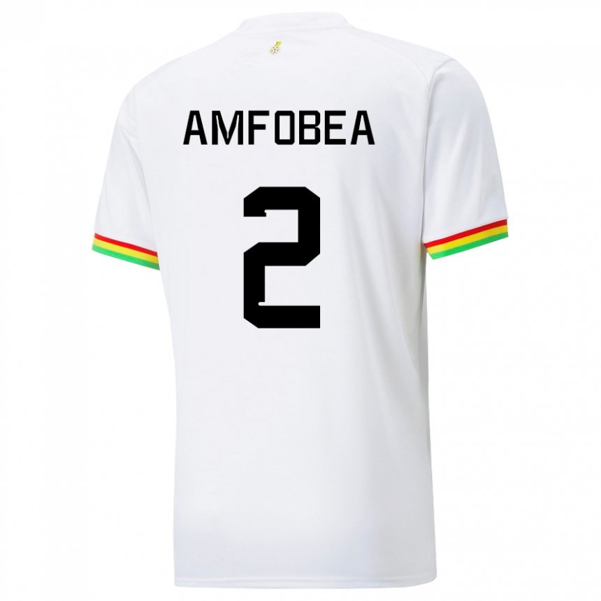Damen Ghanaische Gladys Amfobea #2 Weiß Heimtrikot Trikot 22-24 T-shirt Belgien