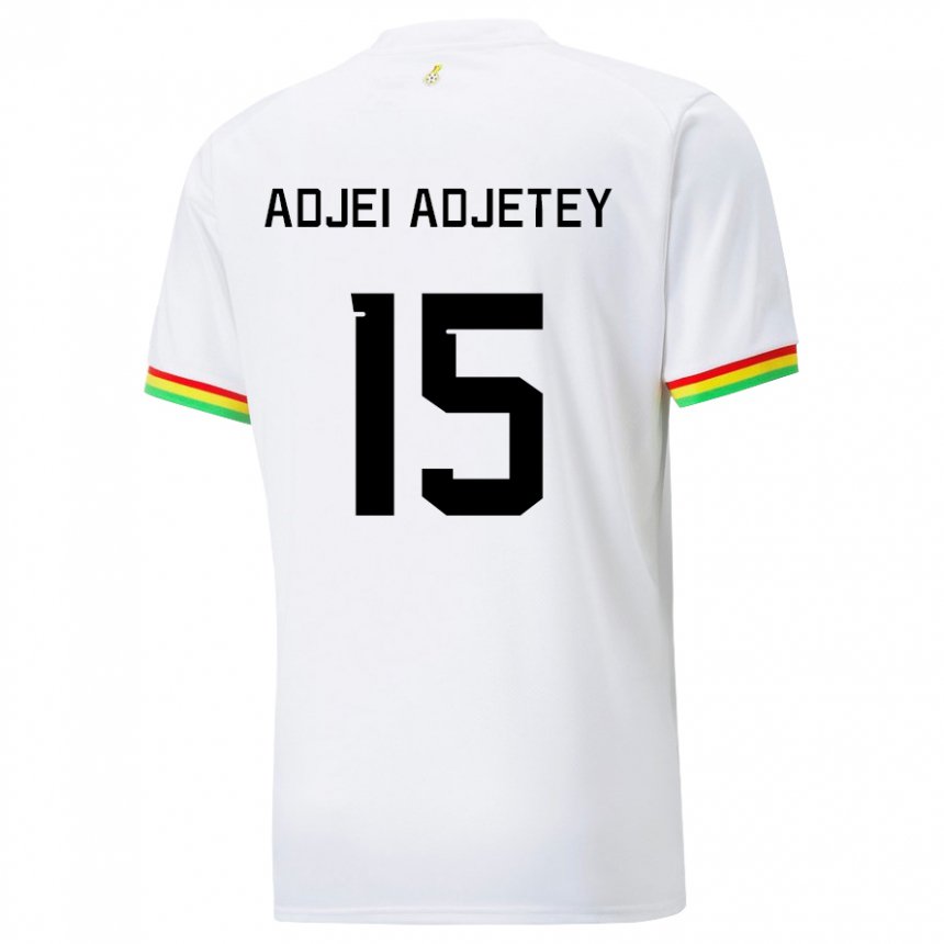 Dames Ghanees Jonas Adjei Adjetey #15 Wit Thuisshirt Thuistenue 22-24 T-shirt België