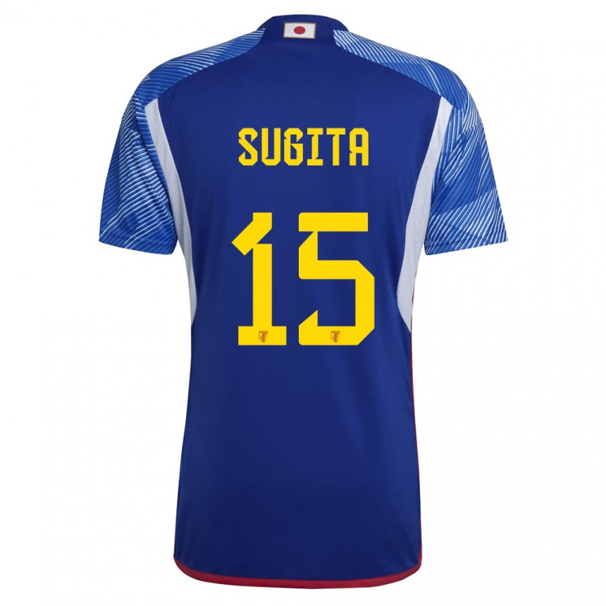 Dames Japans Hina Sugita #15 Koningsblauw Thuisshirt Thuistenue 22-24 T-shirt België