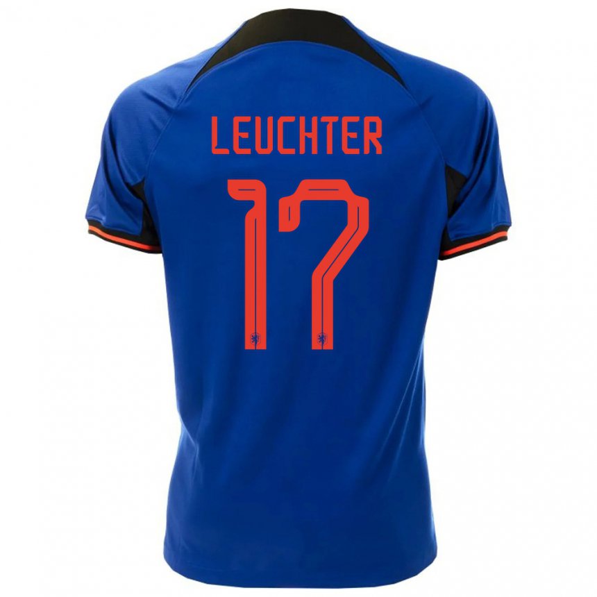 Damen Niederländische Romee Leuchter #17 Königsblau Auswärtstrikot Trikot 22-24 T-shirt Belgien