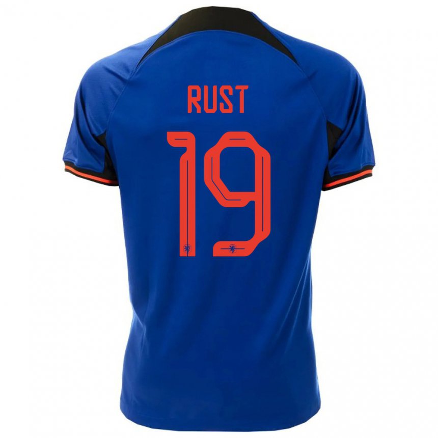 Damen Niederländische Fabiano Rust #19 Königsblau Auswärtstrikot Trikot 22-24 T-shirt Belgien