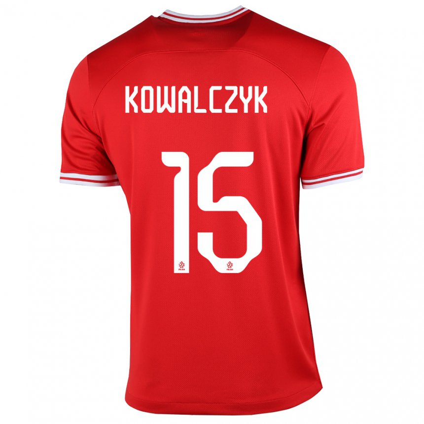 Damen Polnische Mateusz Kowalczyk #15 Rot Auswärtstrikot Trikot 22-24 T-shirt Belgien