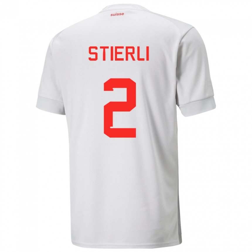 Femme Maillot Suisse Julia Stierli #2 Blanc Tenues Extérieur 22-24 T-shirt Belgique