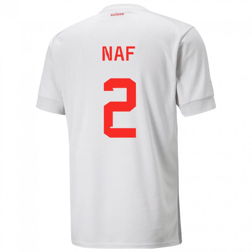 Damen Schweizer Philip Naf #2 Weiß Auswärtstrikot Trikot 22-24 T-shirt Belgien