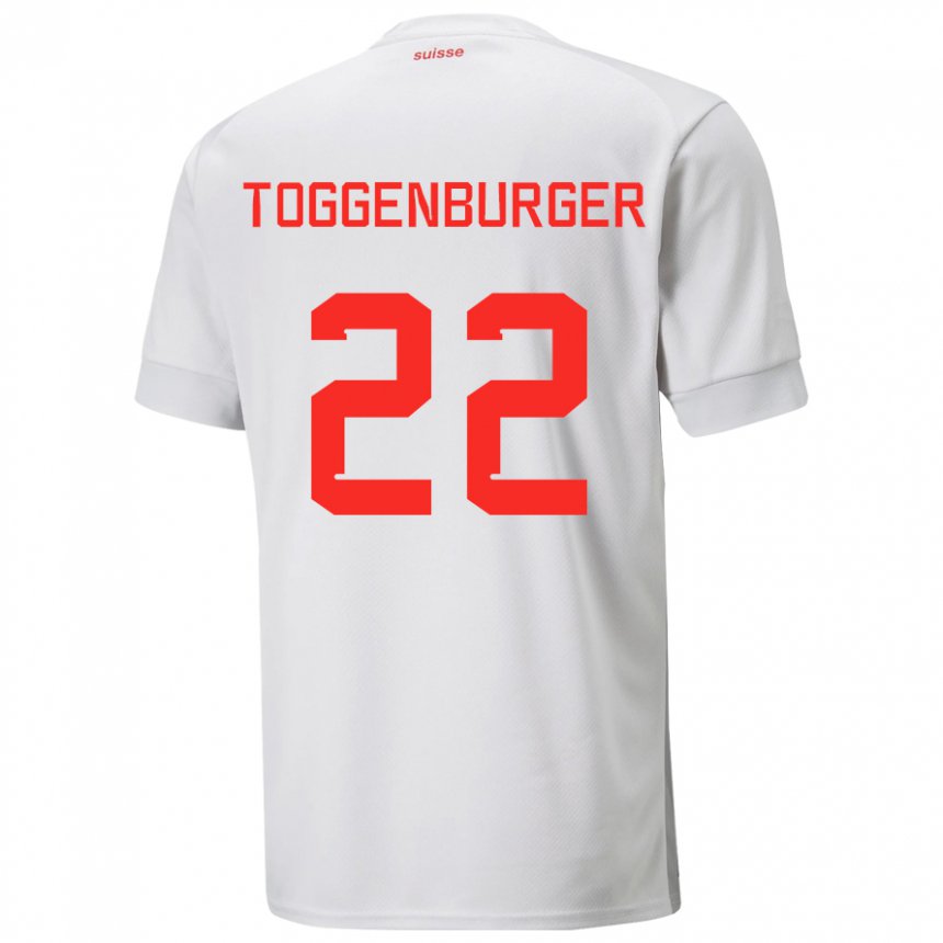 Damen Schweizer Nando Toggenburger #22 Weiß Auswärtstrikot Trikot 22-24 T-shirt Belgien