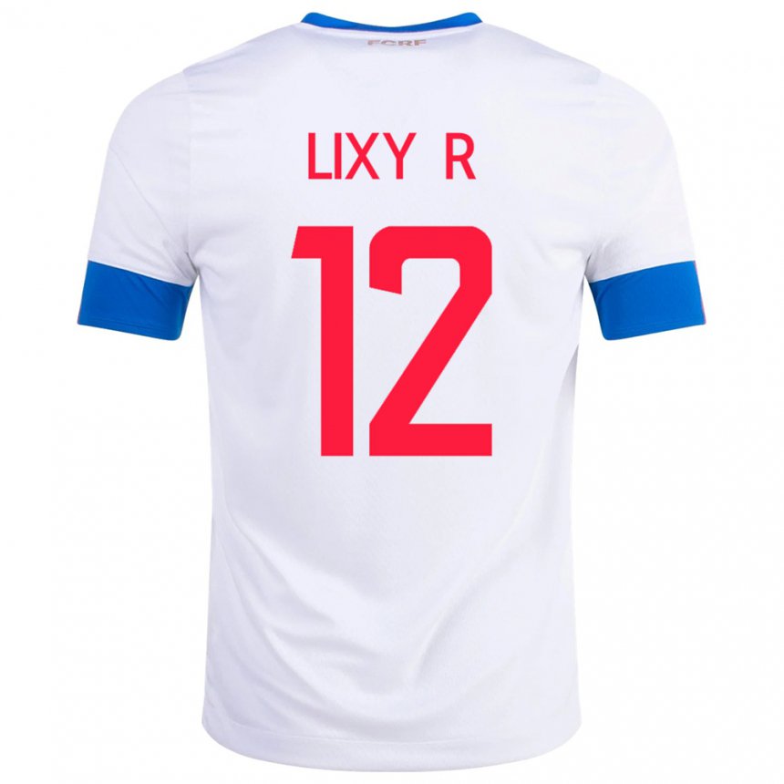 Damen Costa-ricanische Lixy Rodriguez #12 Weiß Auswärtstrikot Trikot 22-24 T-shirt Belgien