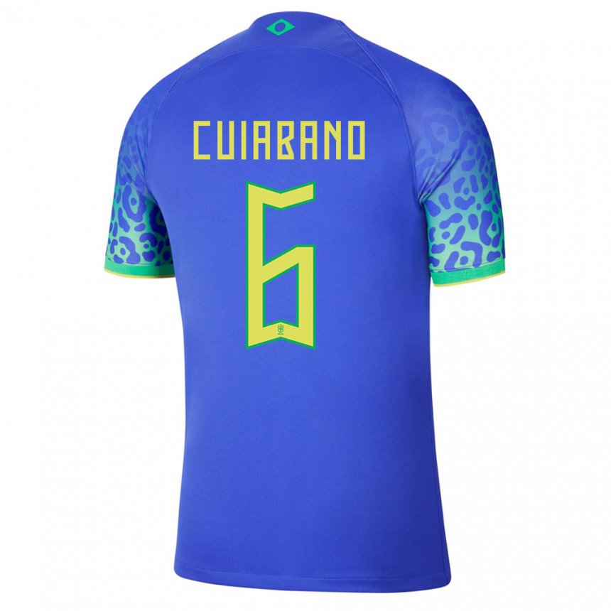 Damen Brasilianische Cuiabano #6 Blau Auswärtstrikot Trikot 22-24 T-shirt Belgien