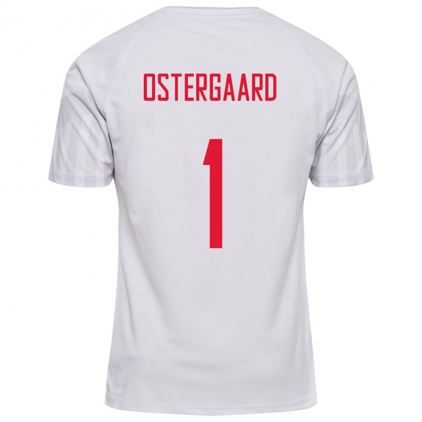 Damen Dänische Maja Bay Ostergaard #1 Weiß Auswärtstrikot Trikot 22-24 T-shirt Belgien