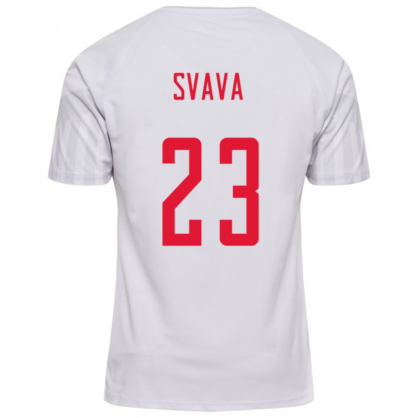Damen Dänische Sofie Svava #23 Weiß Auswärtstrikot Trikot 22-24 T-shirt Belgien