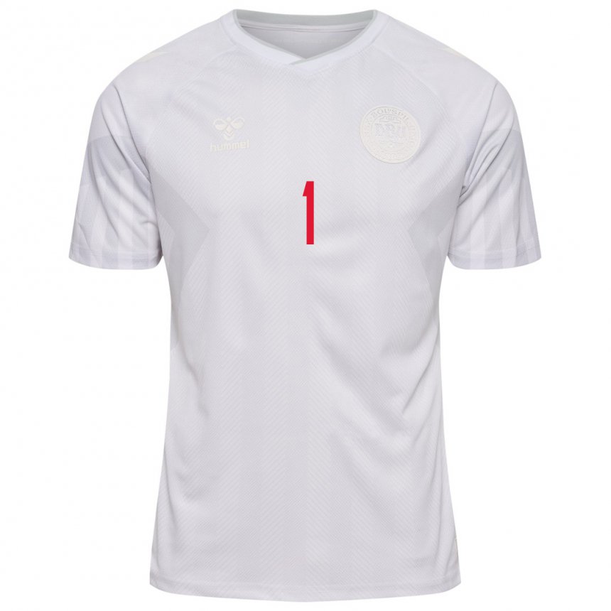 Damen Dänische Magnus Nielsen #1 Weiß Auswärtstrikot Trikot 22-24 T-shirt Belgien
