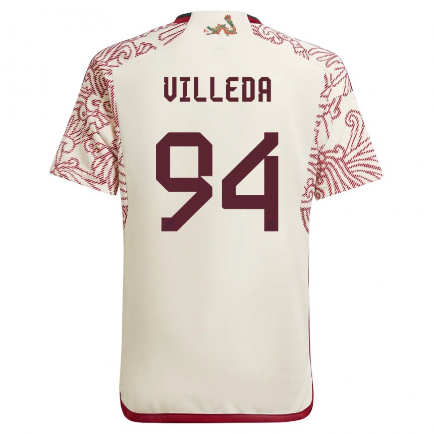 Damen Mexikanische Melany Villeda #94 Wunder Weiß Rot Auswärtstrikot Trikot 22-24 T-shirt Belgien