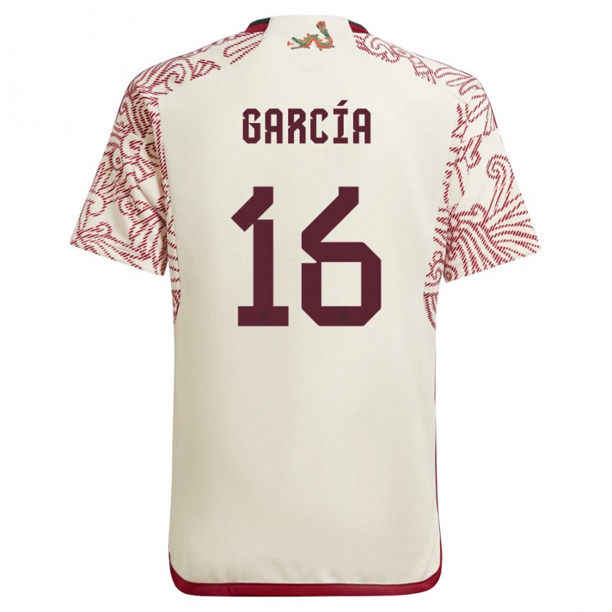 Damen Mexikanische Uziel Garcia #16 Wunder Weiß Rot Auswärtstrikot Trikot 22-24 T-shirt Belgien