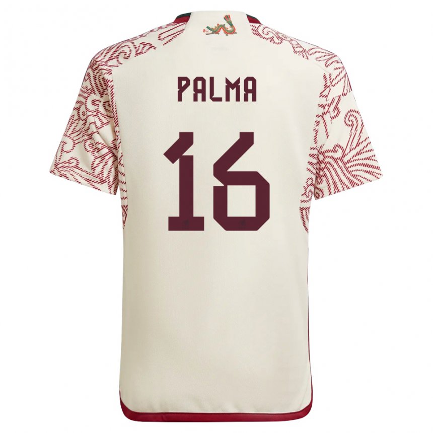 Damen Mexikanische Rafael Palma #16 Wunder Weiß Rot Auswärtstrikot Trikot 22-24 T-shirt Belgien