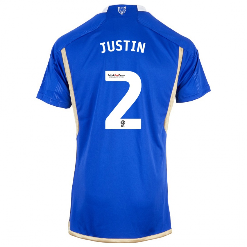 Kinder James Justin #2 Blau Heimtrikot Trikot 2023/24 T-Shirt Belgien