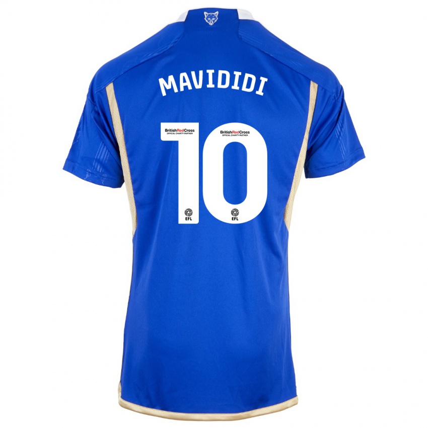 Enfant Maillot Stephy Mavididi #10 Bleu Tenues Domicile 2023/24 T-Shirt Belgique