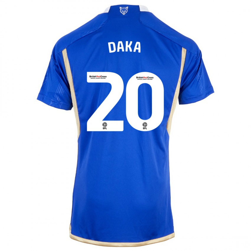 Enfant Maillot Patson Daka #20 Bleu Tenues Domicile 2023/24 T-Shirt Belgique