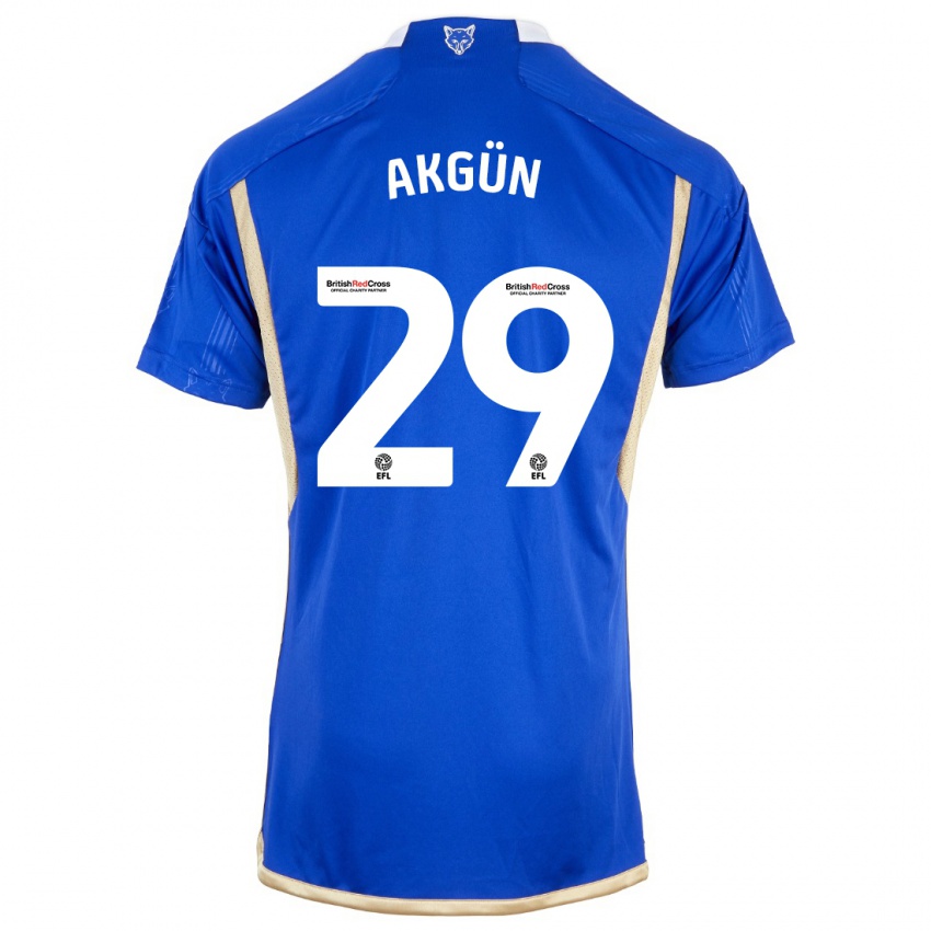 Kinderen Yunus Akgün #29 Blauw Thuisshirt Thuistenue 2023/24 T-Shirt België