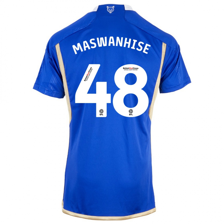 Kinder Tawanda Maswanhise #48 Blau Heimtrikot Trikot 2023/24 T-Shirt Belgien