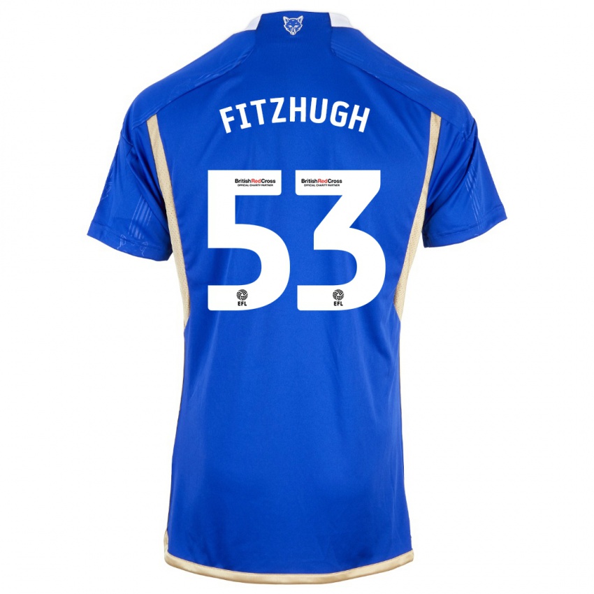 Enfant Maillot Ethan Fitzhugh #53 Bleu Tenues Domicile 2023/24 T-Shirt Belgique