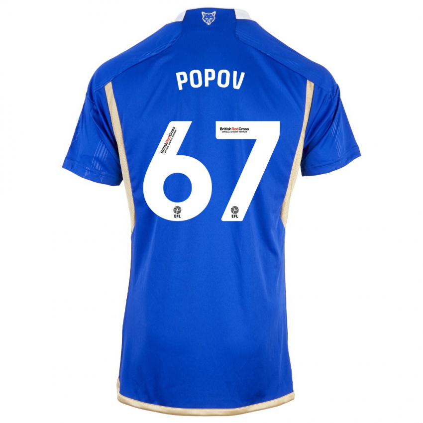 Enfant Maillot Chris Popov #67 Bleu Tenues Domicile 2023/24 T-Shirt Belgique