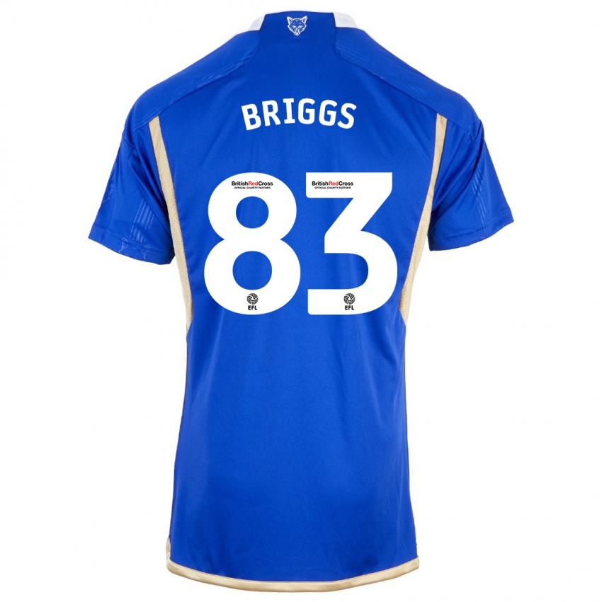 Enfant Maillot Logan Briggs #83 Bleu Tenues Domicile 2023/24 T-Shirt Belgique