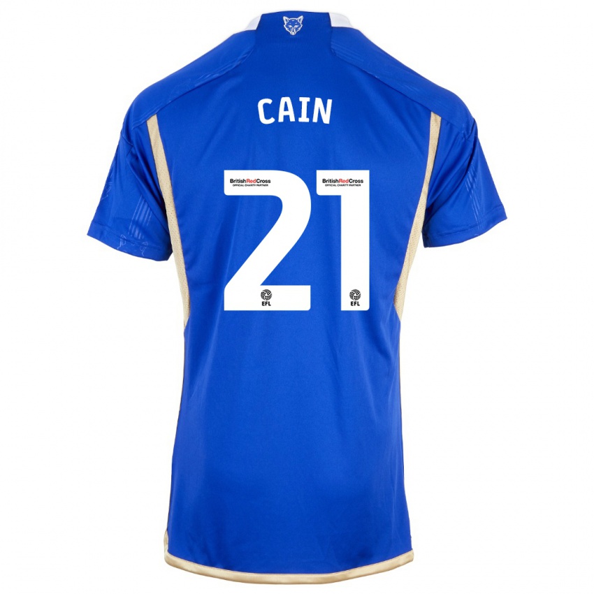 Kinder Hannah Cain #21 Blau Heimtrikot Trikot 2023/24 T-Shirt Belgien