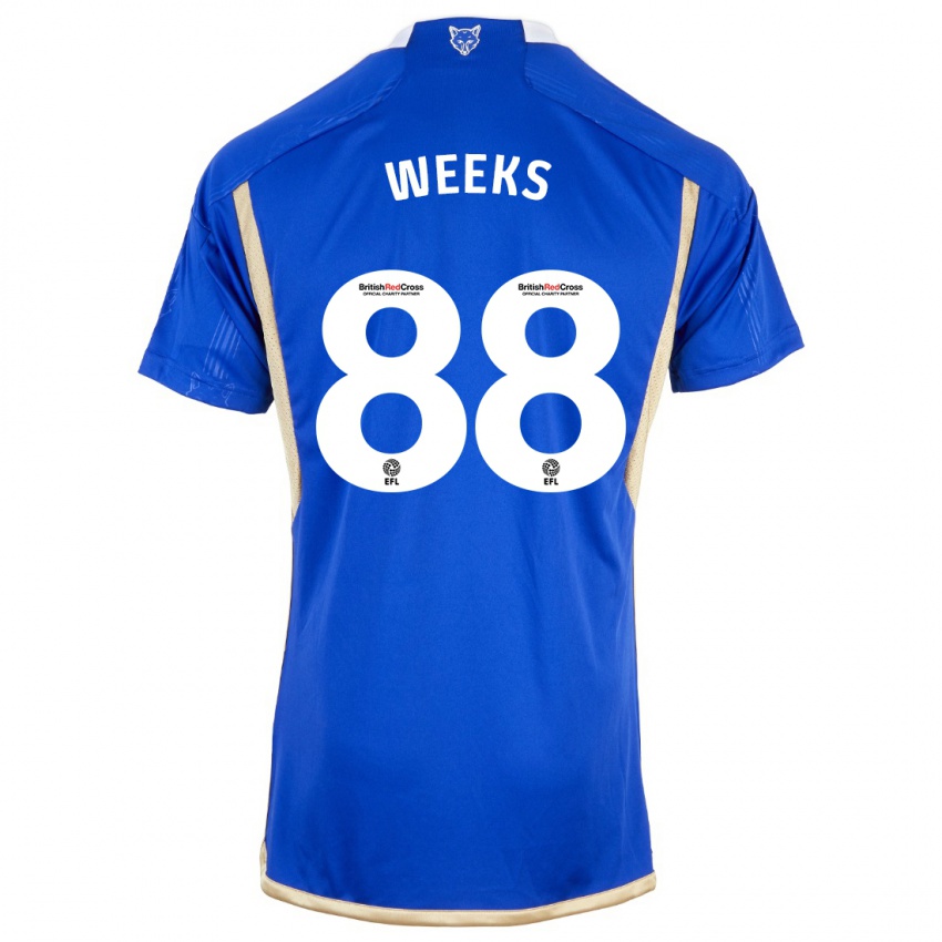Kinderen Tyler Weeks #88 Blauw Thuisshirt Thuistenue 2023/24 T-Shirt België