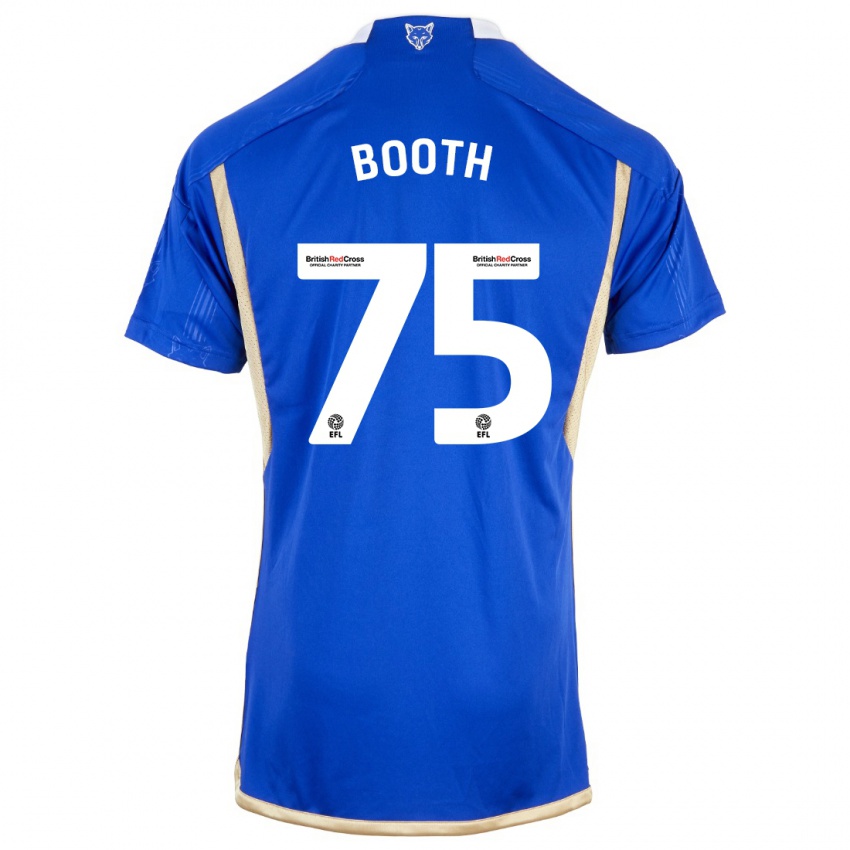 Enfant Maillot Zach Booth #75 Bleu Tenues Domicile 2023/24 T-Shirt Belgique