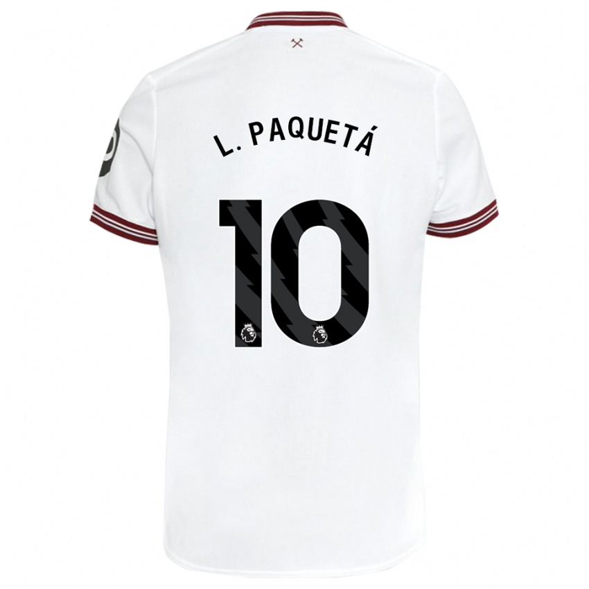 Kinder Lucas Paqueta #10 Weiß Auswärtstrikot Trikot 2023/24 T-Shirt Belgien