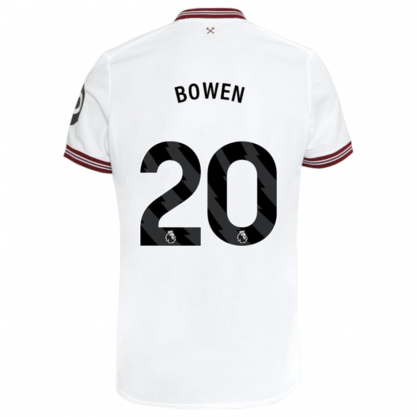 Enfant Maillot Jarrod Bowen #20 Blanc Tenues Extérieur 2023/24 T-Shirt Belgique
