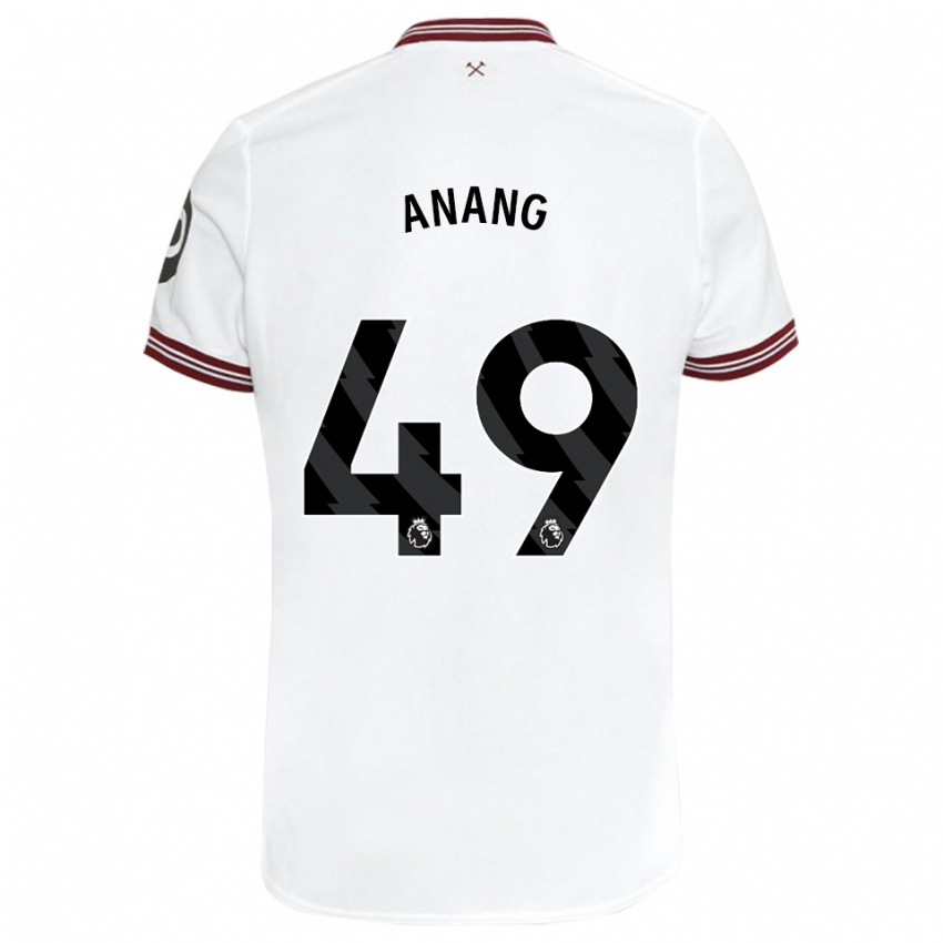 Kinder Joseph Anang #49 Weiß Auswärtstrikot Trikot 2023/24 T-Shirt Belgien