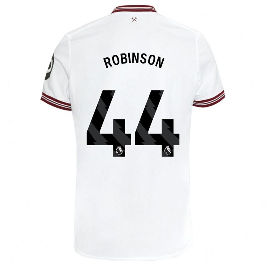 Kinder Junior Robinson #44 Weiß Auswärtstrikot Trikot 2023/24 T-Shirt Belgien