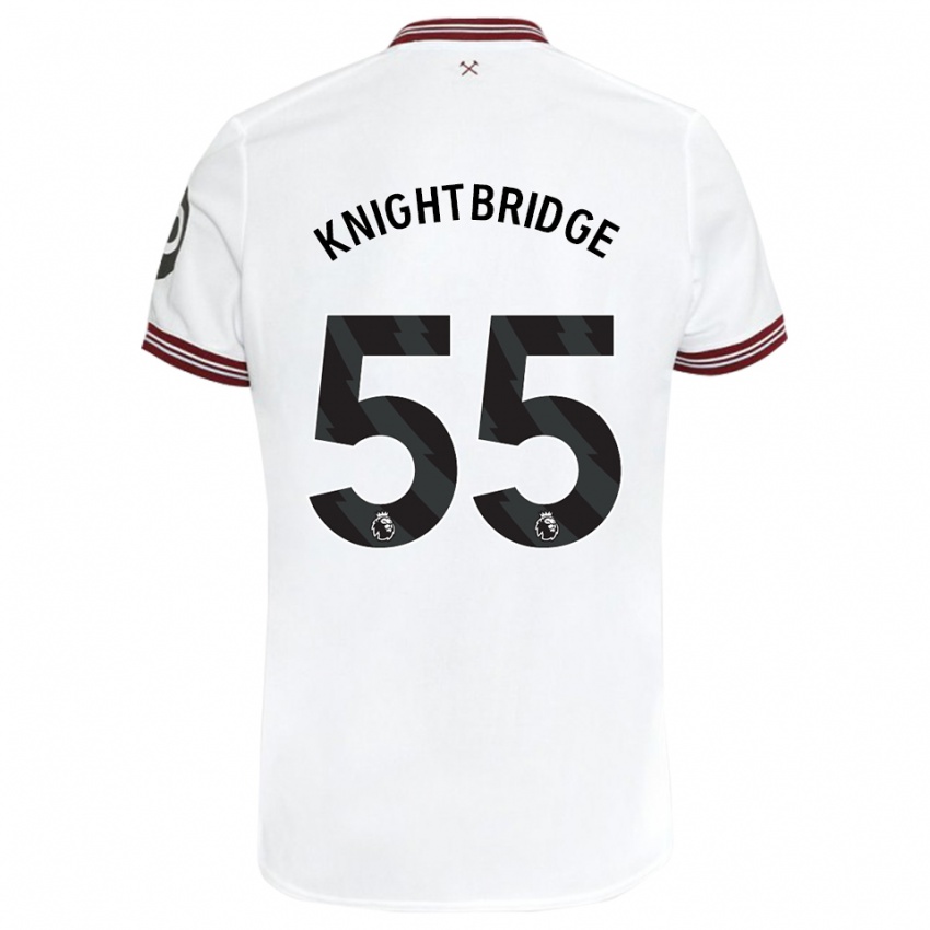 Enfant Maillot Jacob Knightbridge #55 Blanc Tenues Extérieur 2023/24 T-Shirt Belgique