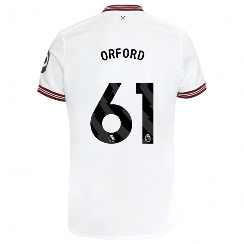 Kinder Lewis Orford #61 Weiß Auswärtstrikot Trikot 2023/24 T-Shirt Belgien