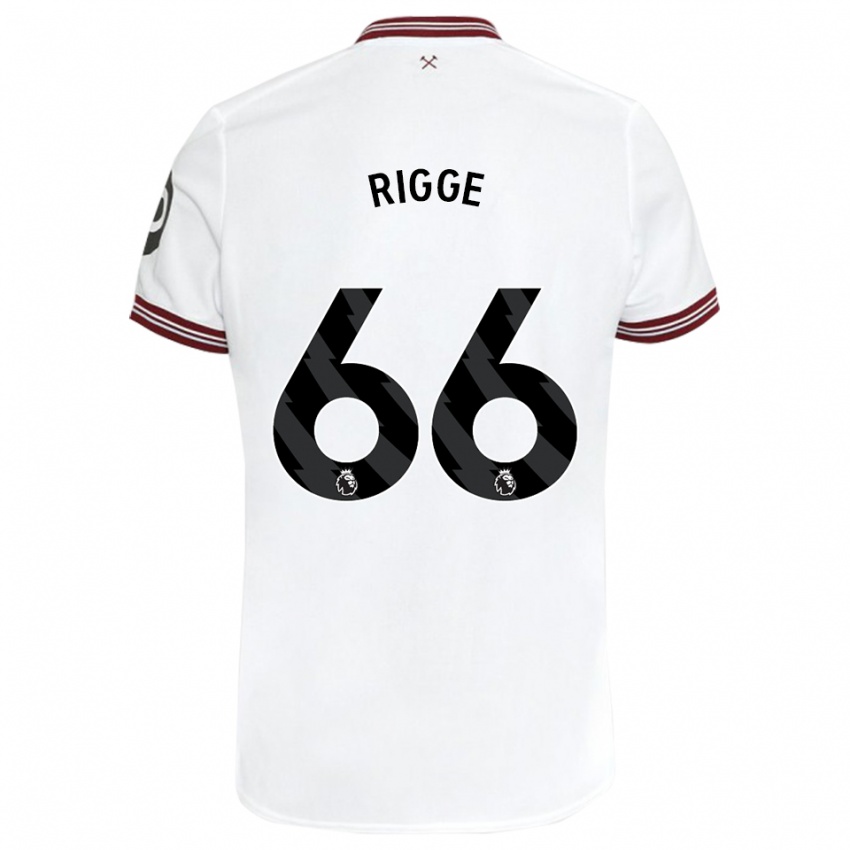 Kinderen Daniel Rigge #66 Wit Uitshirt Uittenue 2023/24 T-Shirt België