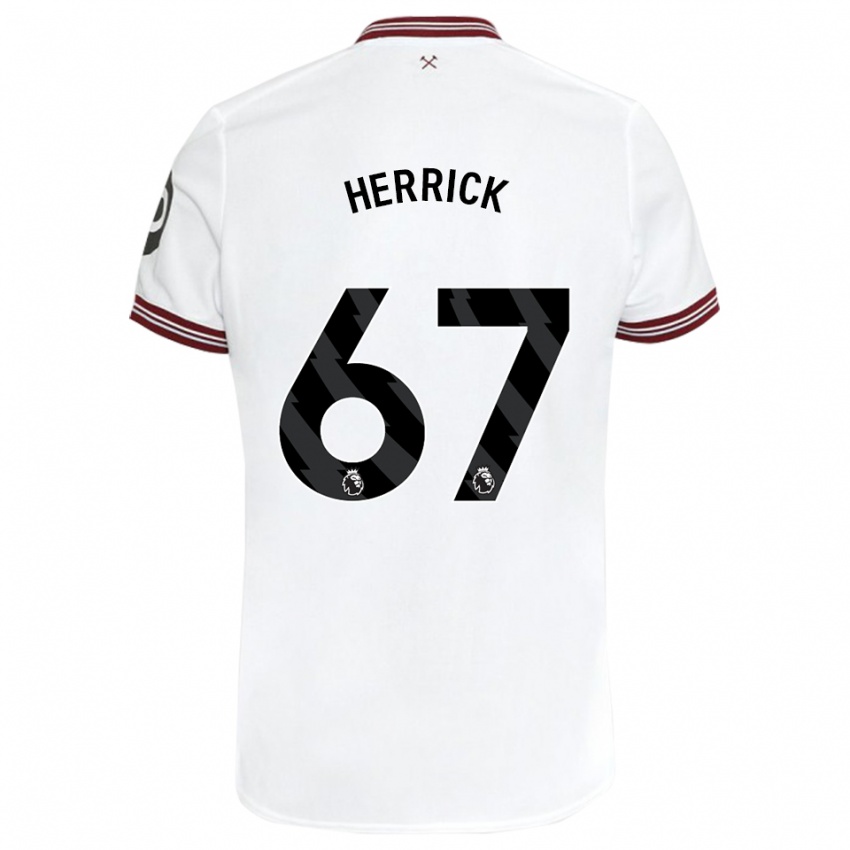 Enfant Maillot Finlay Herrick #67 Blanc Tenues Extérieur 2023/24 T-Shirt Belgique
