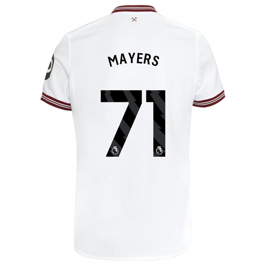 Kinderen Ezra Mayers #71 Wit Uitshirt Uittenue 2023/24 T-Shirt België