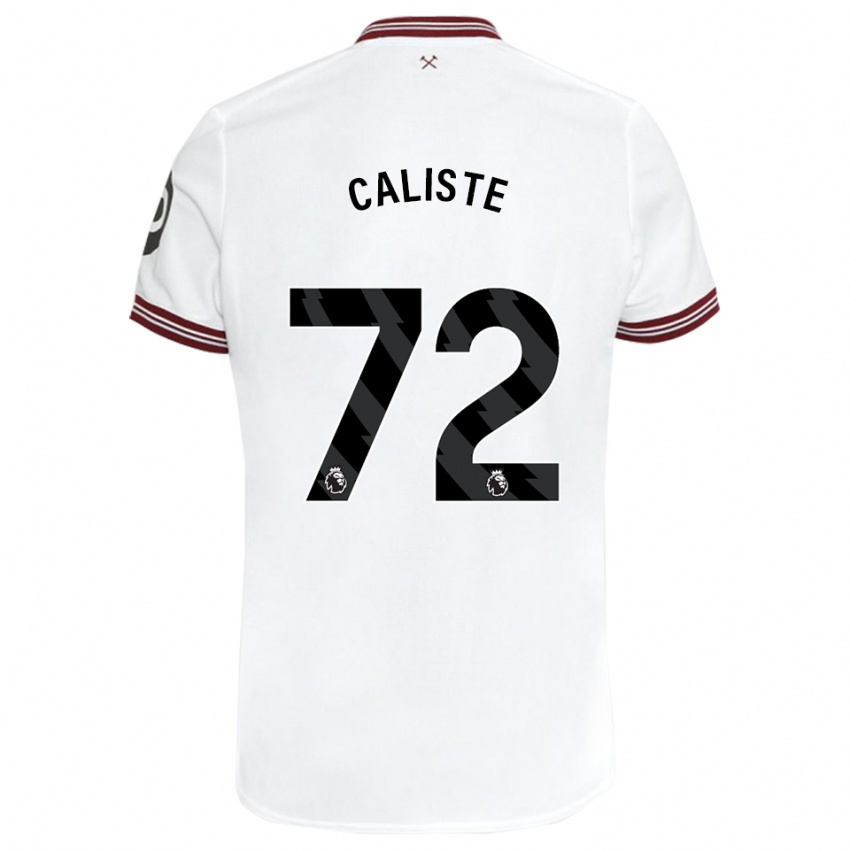 Enfant Maillot Gabriel Caliste #72 Blanc Tenues Extérieur 2023/24 T-Shirt Belgique