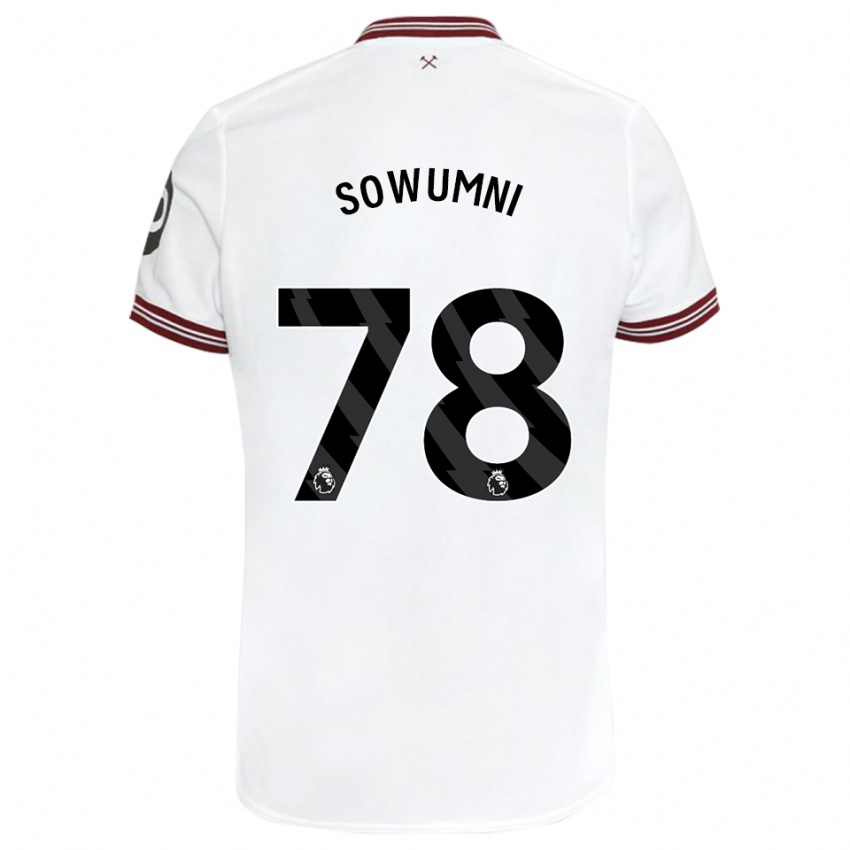 Kinder Elisha Sowumni #78 Weiß Auswärtstrikot Trikot 2023/24 T-Shirt Belgien