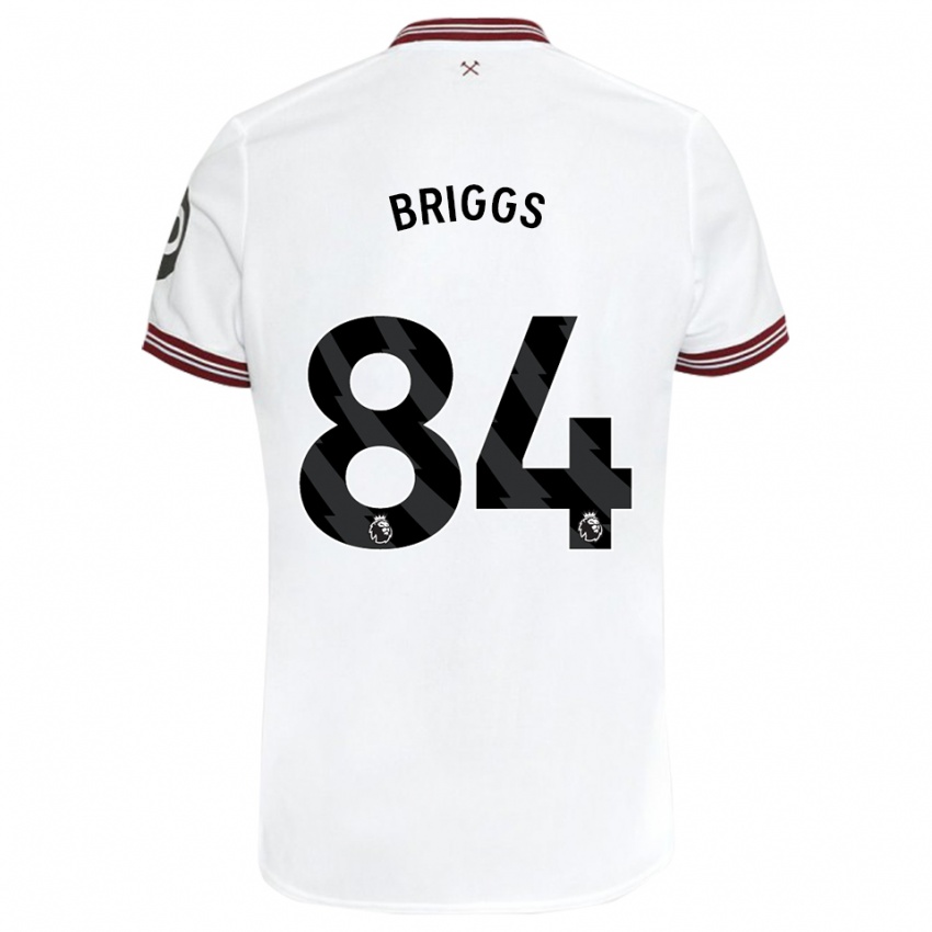 Kinderen Josh Briggs #84 Wit Uitshirt Uittenue 2023/24 T-Shirt België