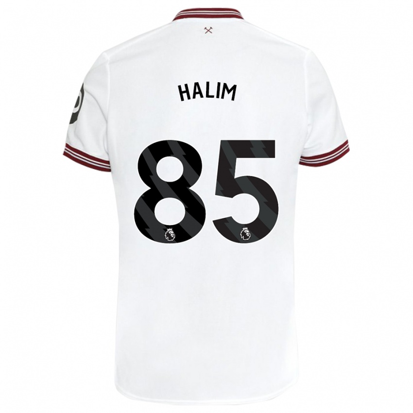 Enfant Maillot Mehmet Halim #85 Blanc Tenues Extérieur 2023/24 T-Shirt Belgique