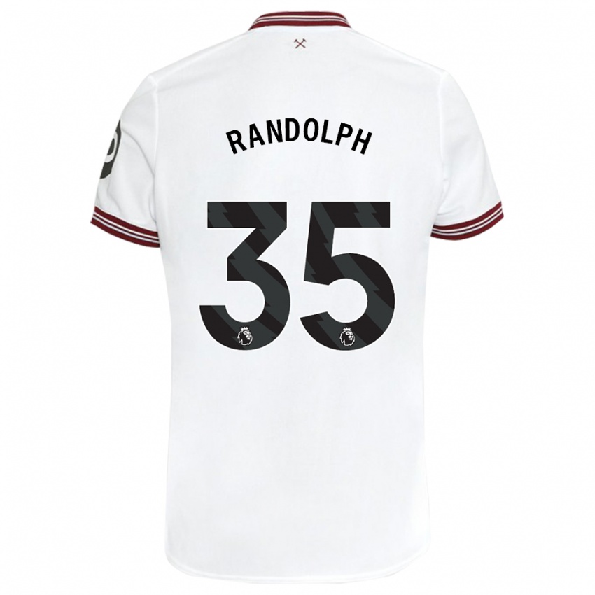 Enfant Maillot Darren Randolph #35 Blanc Tenues Extérieur 2023/24 T-Shirt Belgique