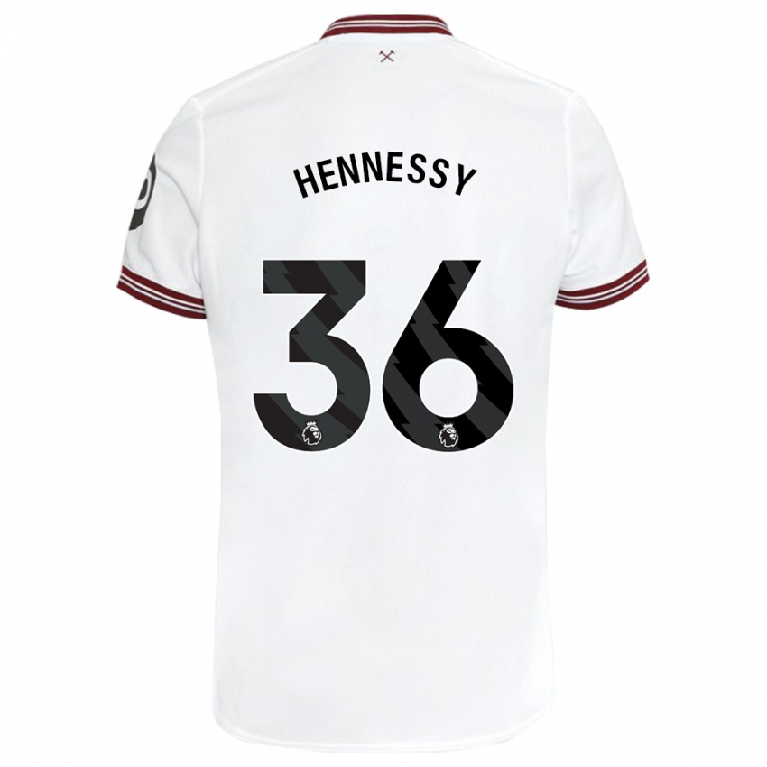 Kinder Alexandra Hennessy #36 Weiß Auswärtstrikot Trikot 2023/24 T-Shirt Belgien