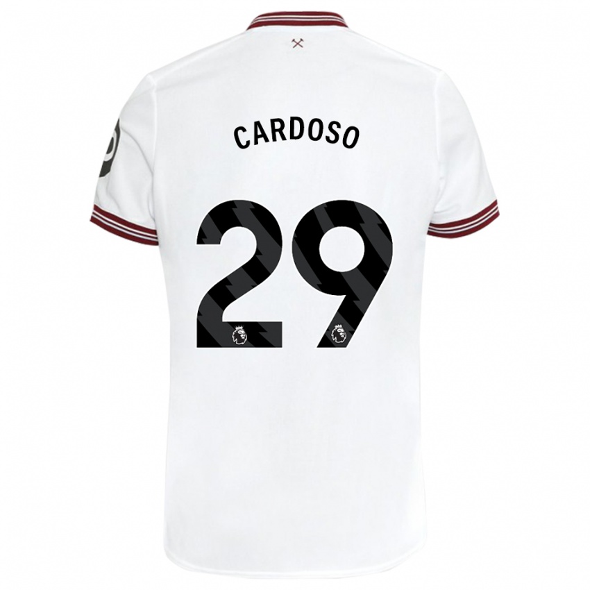 Kinder Goncalo Cardoso #29 Weiß Auswärtstrikot Trikot 2023/24 T-Shirt Belgien