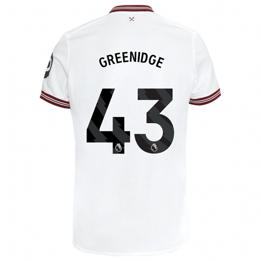 Enfant Maillot Will Greenidge #43 Blanc Tenues Extérieur 2023/24 T-Shirt Belgique