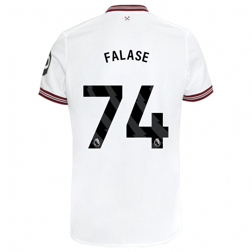 Kinder Asher Falase #74 Weiß Auswärtstrikot Trikot 2023/24 T-Shirt Belgien