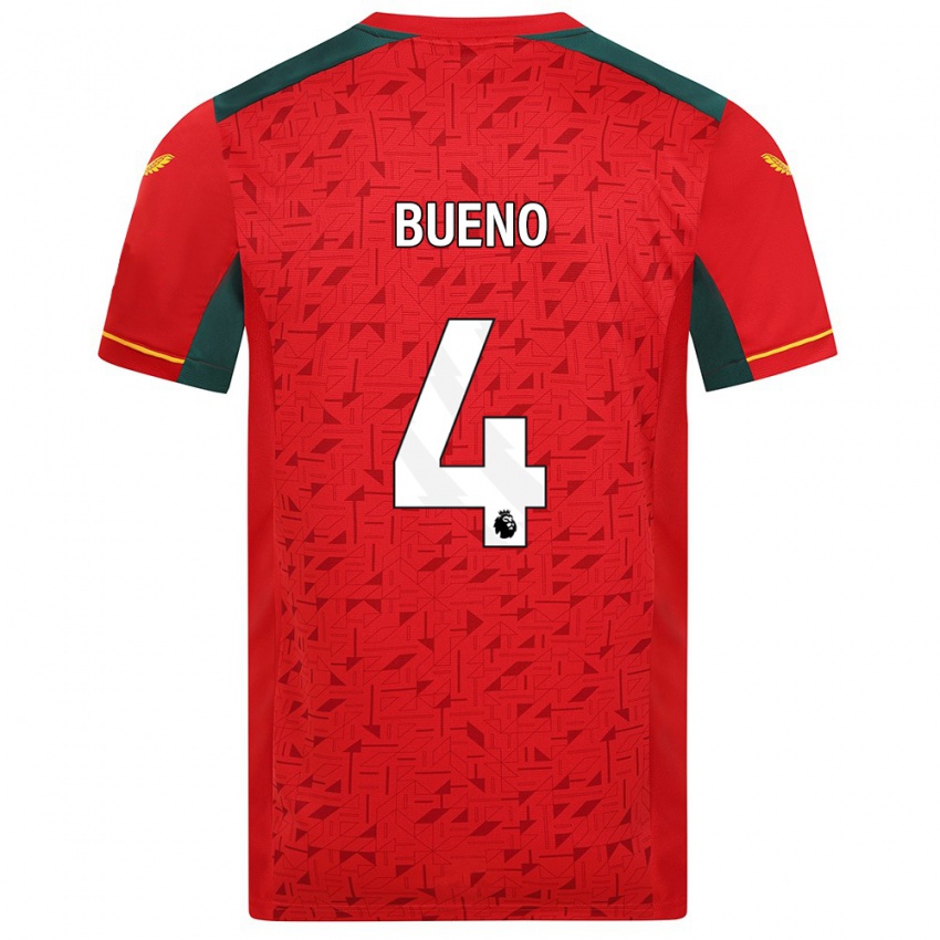 Kinder Santiago Bueno #4 Rot Auswärtstrikot Trikot 2023/24 T-Shirt Belgien