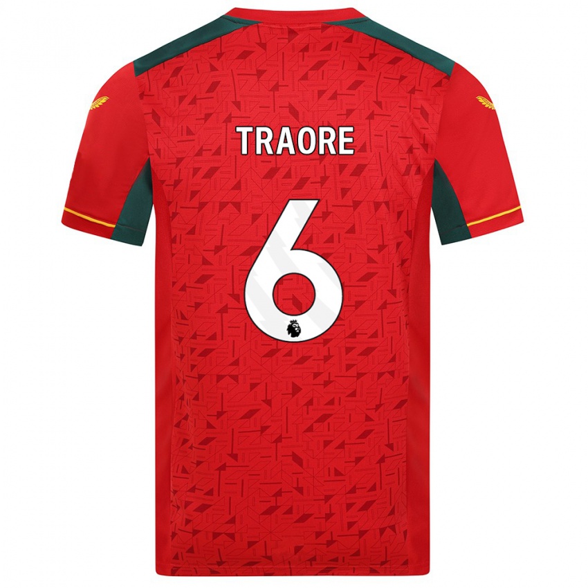 Kinder Boubacar Traoré #6 Rot Auswärtstrikot Trikot 2023/24 T-Shirt Belgien